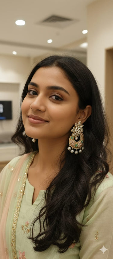 Pink Floral AD Earrings